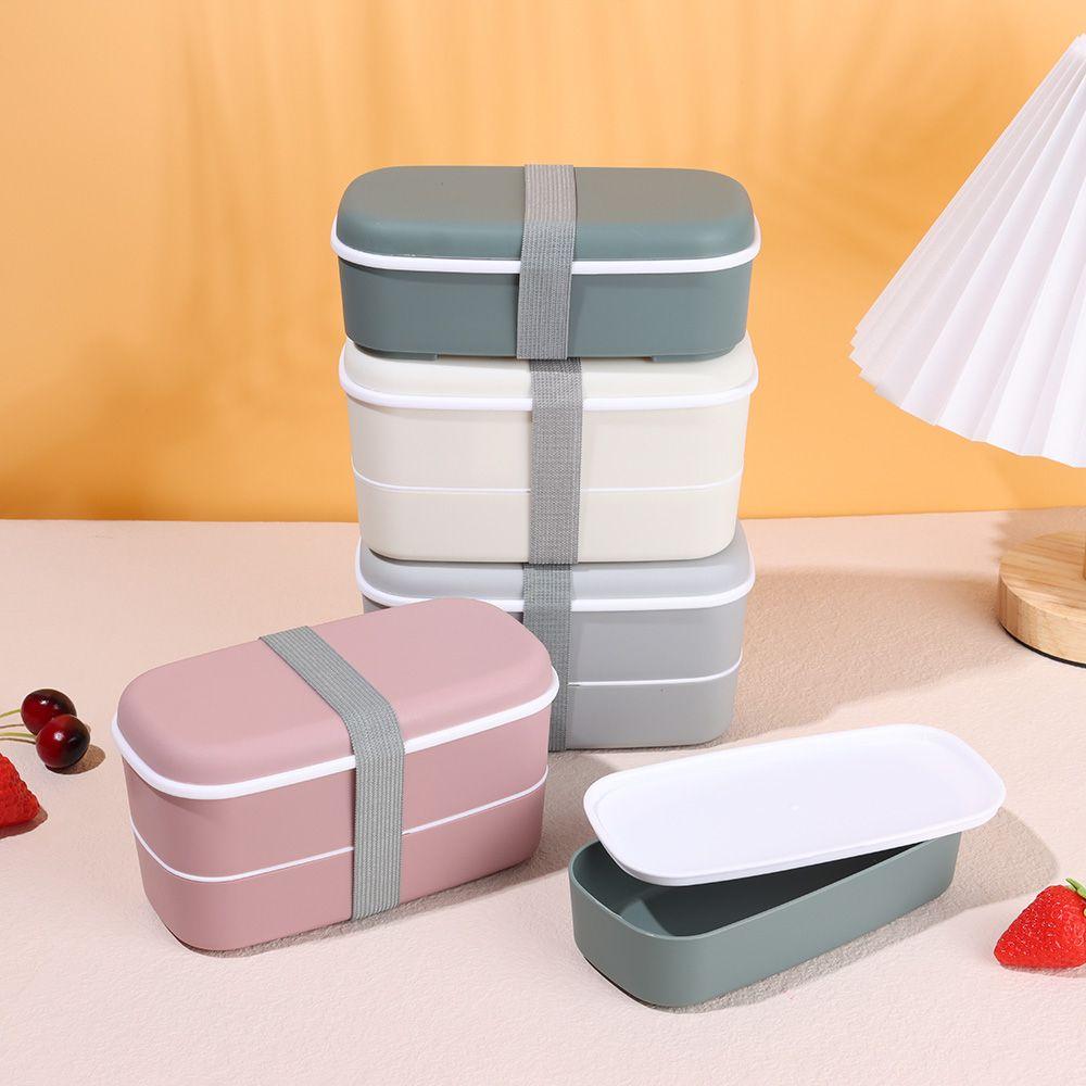 Холодильник, экологически чистый двухслойный ланч-бокс, контейнер для еды, коробка для бенто, посуда для микроволновой печи