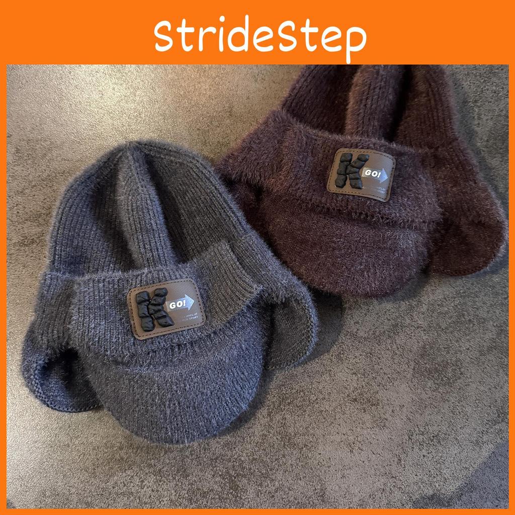 Mens Faux Mink Knit Hat With Letters For Winter Casual And Snow Day Outings