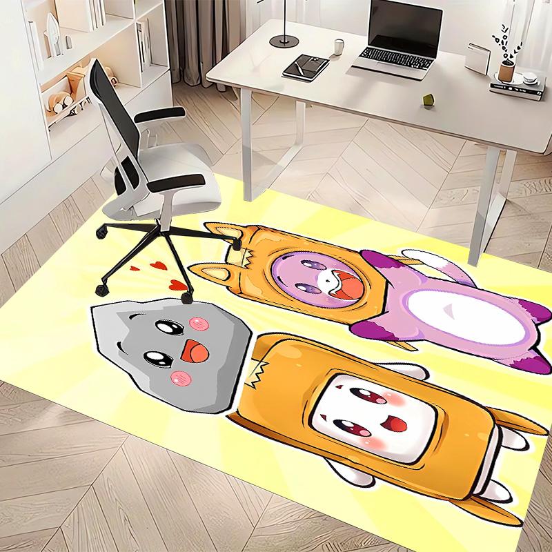 Lankybox Foxy and Rocky1 Printed Absorbent Washable Carpet, Non-Slip Bathroom Mats, Kitchen Rugs, Yoga Mat,Living Room Entrance, Camping Picnic Rugs