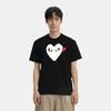 CDG Play T-Shirts Unisex Black Crew Neck Moderate Straight Fit AX-T116-051-BLACK