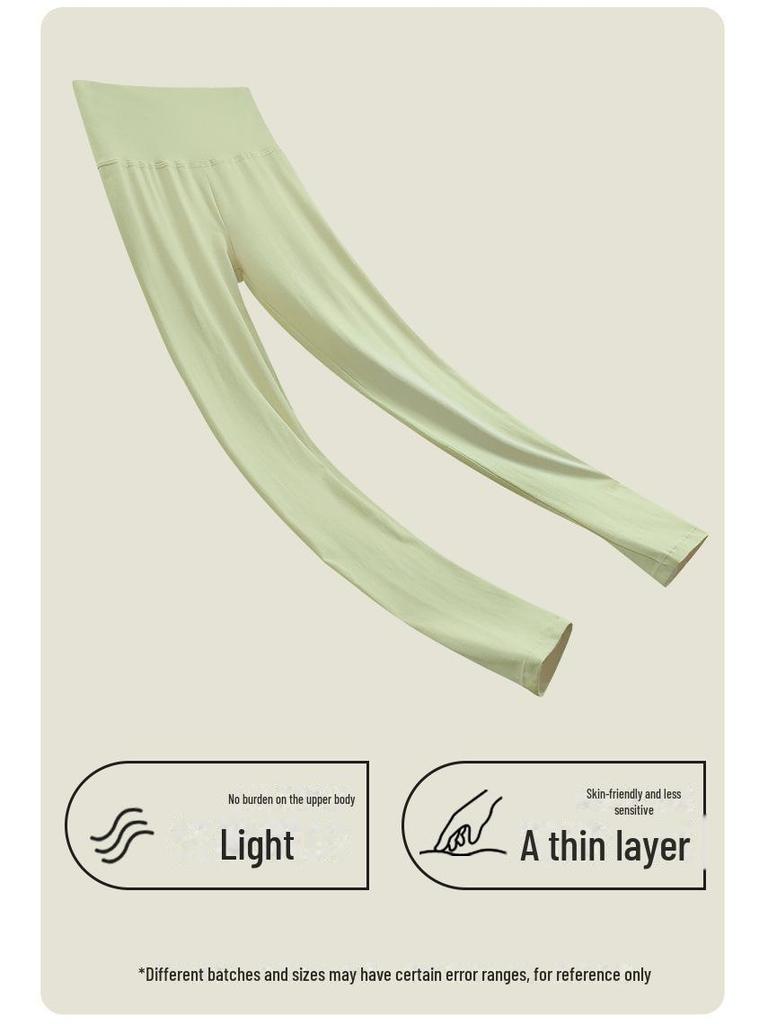 Женские антибактериальные теплые брюки из чистого хлопка с высокой талией - Осень/Зима