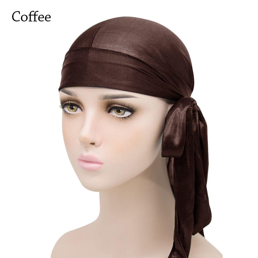 Adjustable Bandana Pre-Tied Turban Hijab Fashion Silk Durag