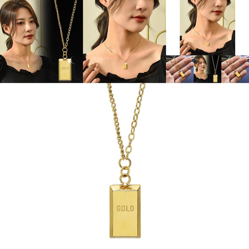 Elegant Gold-plated Titanium Steel Clavicle Chain Necklace For Trendy Women