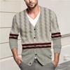 Мужская повседневная однобортная модная куртка-кардиган с длинными рукавами на пуговицах