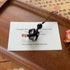 Weave Rope Stone Lucky Cat Keychain Silver Obsidian Cat Car Key Ring Braid Rope Pendant Couple