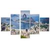Wall Art Canvas Painting Pictures Printed Poster Brazil Rio De Janeiro 5 Panel Home Decor For Living Room Modern