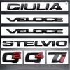 Q2 Q4 Giulia Giulietta Stelvio Veloce Ti Значок Эмблема Наклейки на Автомобиль Для Задний Багажник Рестайлинг Логотип на Багажник Аксессуары