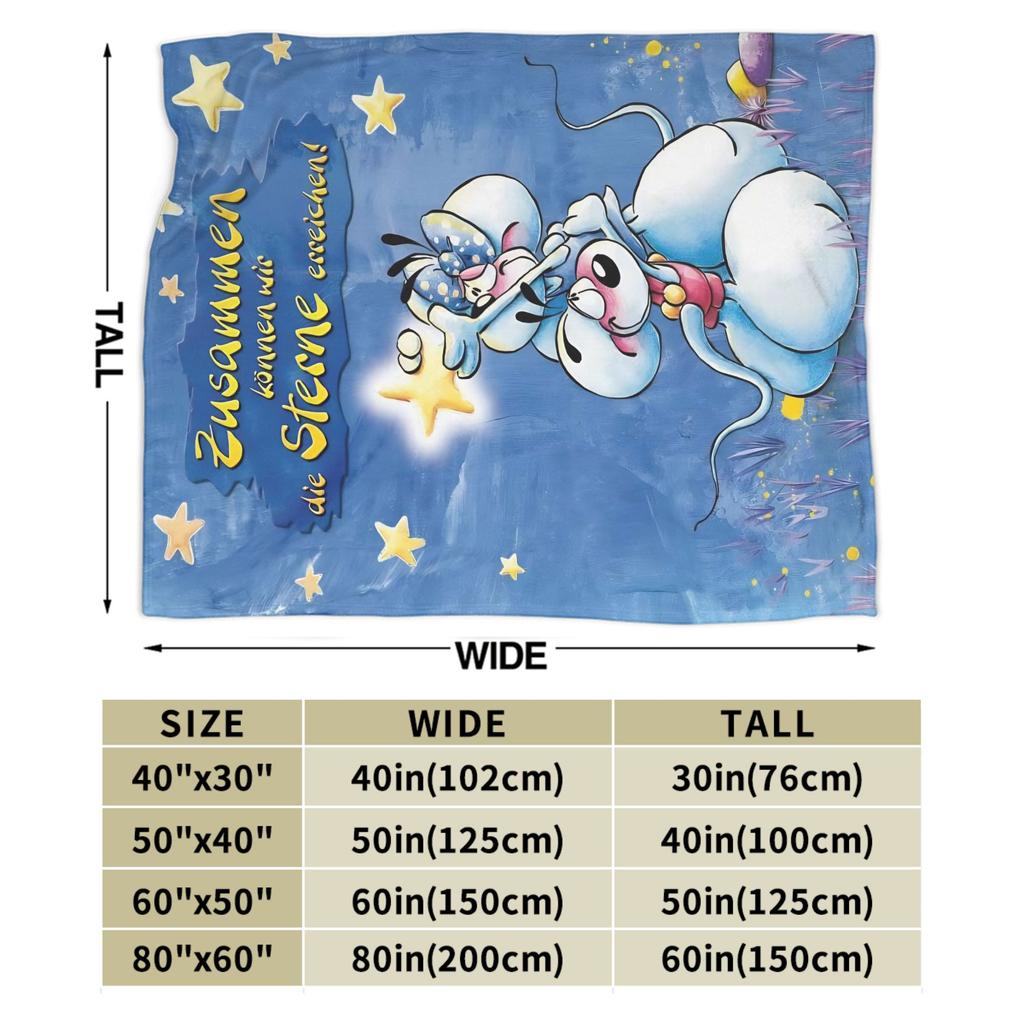 Cartoon D-Diddl Rat Cute Blanket Flannel Winter Breathable Lightweight Throw Blanket for Home Couch Quilt