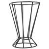 Iron Enneagon Tower Shaped Geometric Plant Stand Flower Hanger Garden Plant Rack (Black)