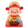 Cai Shen Statue Light Sensing Automatic Nodding Cai Shen Figurine for Office Car Dashboard Hotel