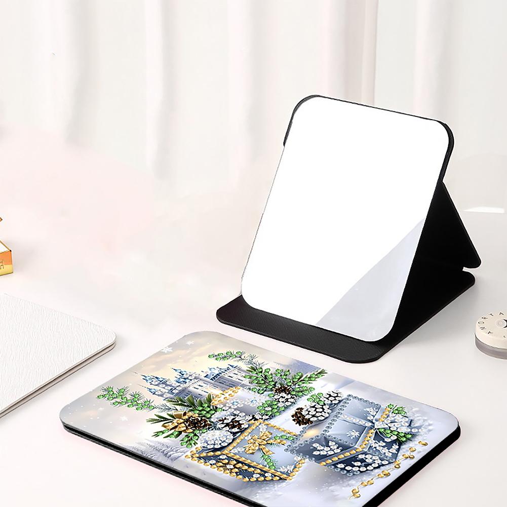 Алмазная мозаика своими руками, блестящее зеркало с кристаллами, стразы специальной формы, косметическое зеркало, настольное зеркало для путешествий на открытом воздухе, походов, пикника