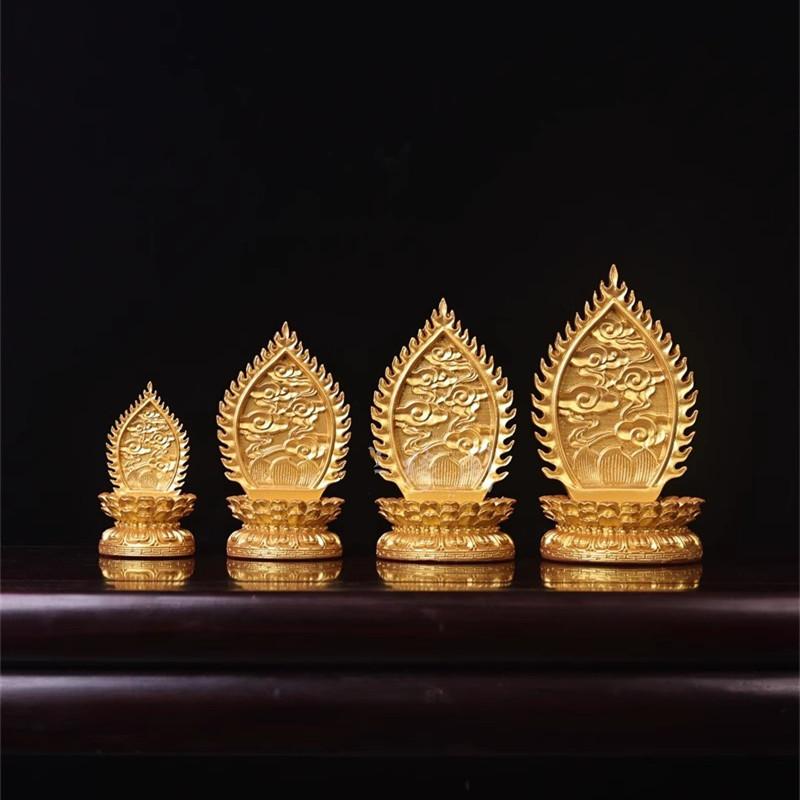 Resin Gold Base Backlight of Guanyin Bodhisattva Buddha Statue Lotus Platform Raised Base Home Furnishings