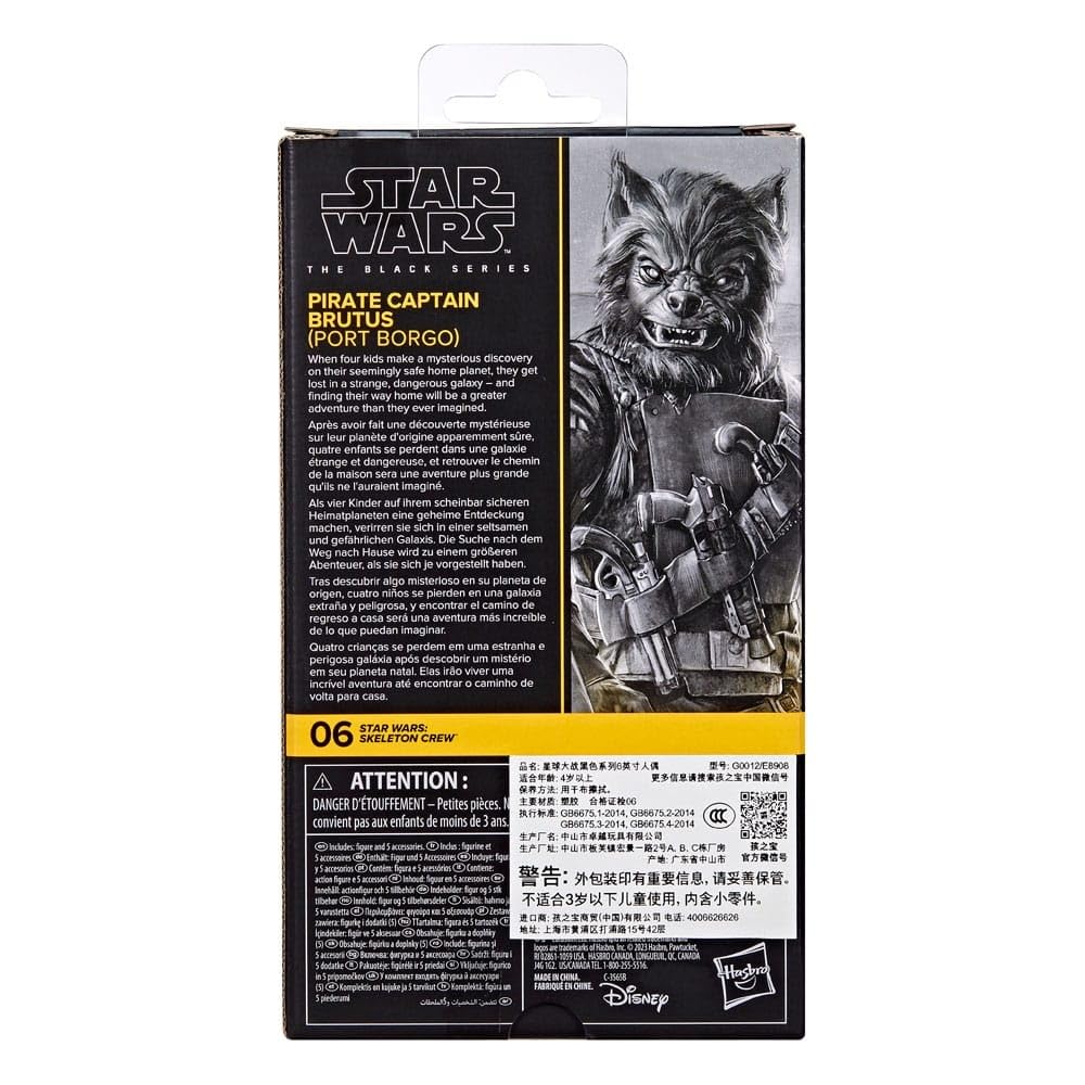 Hasbro Star Wars Black Series Star Skeleton Crew Collectible Action Figure Authentic Brutus, Wars 6-inch (15cm) G0012,