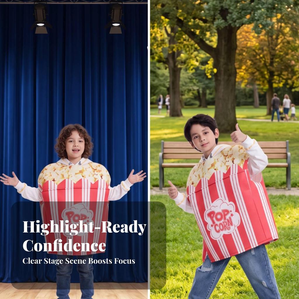 Костюм Попкорна Смешной Костюм для Косплея Комбинезон Оверсайз для Косплееров