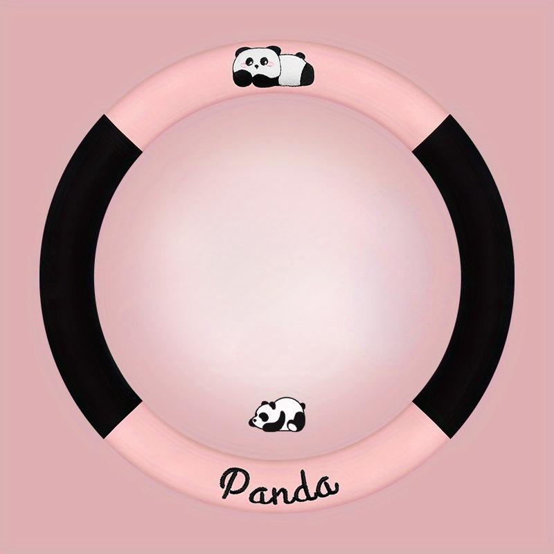 1pc Design Winter Plush Short Car Steering Wheel Cover, Warm Non- Vehicle Wheel Protector with Inner Ring, Synthetic Fiber Material