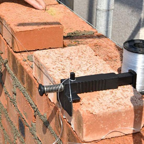 2/5Pcs Bricklaying Pullers Spring-loaded Time-saving Sturdy Anti-slip Leveling Engineering Plastic Spring-loaded Brick Line Runners for Architecture