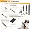 SANGELAR 7-дюймовые ножницы для ухода за домашними животными, профессиональный грумер для собак, кошек, инструменты для ухода за волосами домашних животных, ножницы для стрижки, режущие ножницы, изогнутые ножницы для истончения