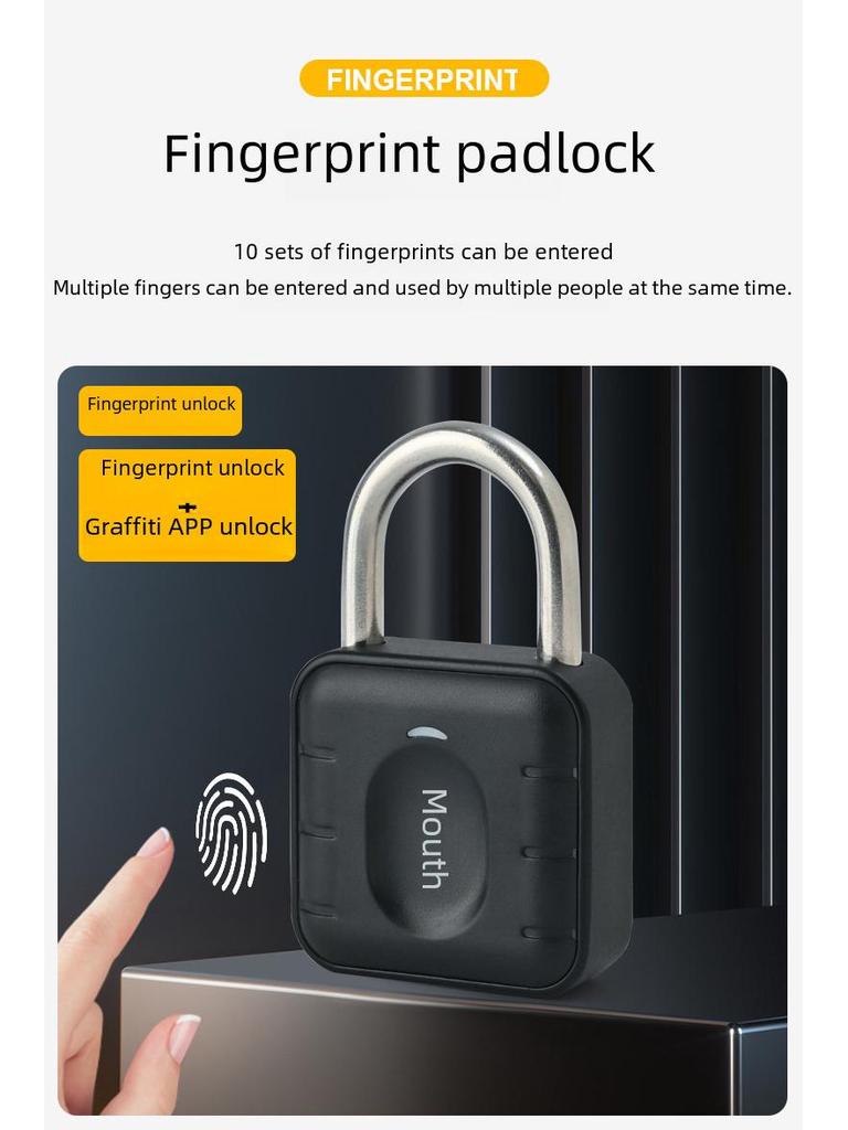 Умный водонепроницаемый навесной замок для дома, общежития, ящика или гаража