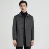 Winter New High-quality Mid-length Wool Double-sided Woolen Thickened Warm Lapel Jacket for Young and Middle-aged Men
