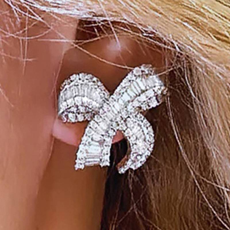 Xiaomi Huitan Bowknot Shaped Women Stud Earrings Inlaid Shining CZ Fashion Wedding Party Accessories Daily Versatile Elegant Jewelry