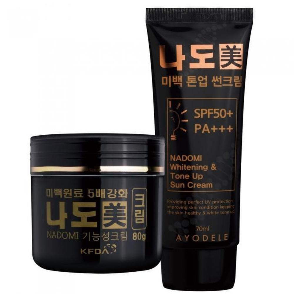 Nadomy тройной тонирующий отбеливающий солнцезащитный крем 70 г / SPF50+pa+++