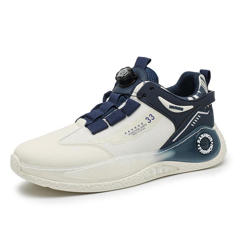 Кроссовки мужские весенне-осенние новые баскетбольные кроссовки на платформе, повышающие комфорт спорта и отдыха, летающие тканые дышащие вращающиеся пряжки m