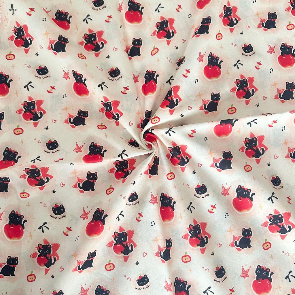 100% Cotton Digital Print Korean Style Cartoon Animal & Floral Fabric for Women's Clothing, Children's Wear, Family Outfits, Homewear & DIY Projects