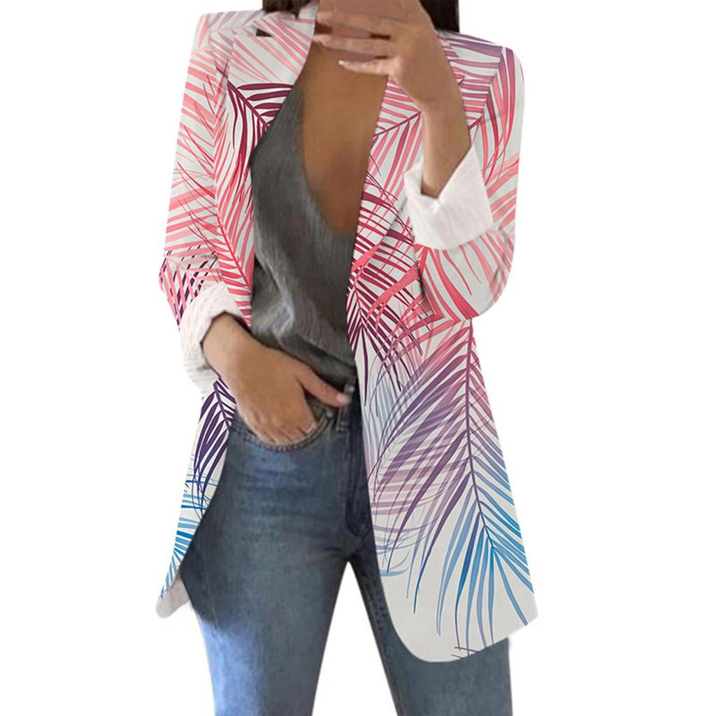 Женский модный повседневный костюм с принтом, свободный удобный кардиган с длинным рукавом, пальто