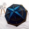 Navigate Your Journey: Compass Rose DesignUmbrella with Cute Design, Portable 3-Fold Compact Umbrella for Men & Women, Valentine's Day Mother's Day Ha