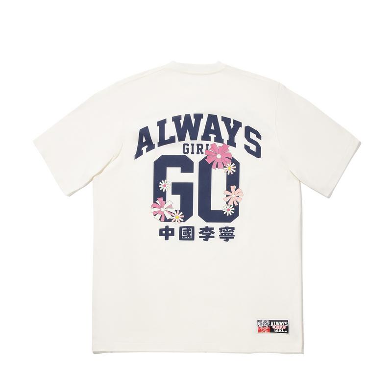 Футболка Li Ning Trendy Sports Series с круглым вырезом, удобная, дышащая, универсальная, с коротким рукавом, женская, цвет AHSV788-4