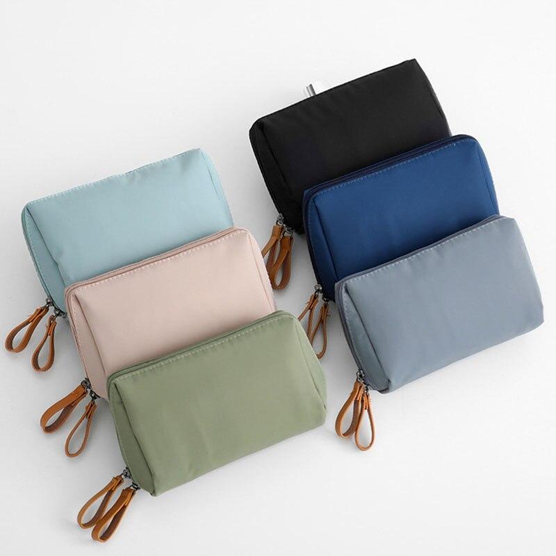 Женская косметичка однотонная женская косметичка в корейском стиле косметичка косметичка водонепроницаемый органайзер для макияжа чехол