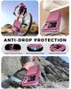 Shockproof Protective Wallet Case with Card Holder, Kickstand and Sliding Camera Cover for iPhone 17 Pro-Pink