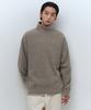 [Victoria Wool] Minimal Ribbed Turtleneck Knit [Taupe]