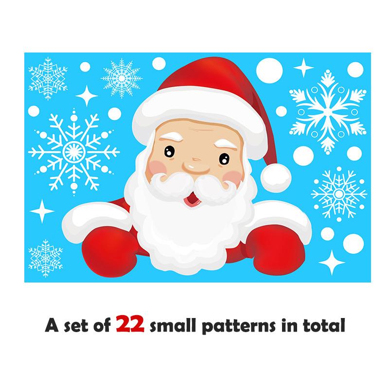 1 комплект рождественских электростатических наклеек на окна в виде снежинок для детской комнаты, рождественские украшения, наклейки на новогодние обои