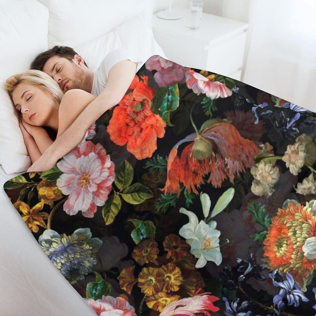 Антикварный Ботанический Ночной Цветок Ботанический Ночной Сад Я Плед Мягкий Термальный Летний Плед