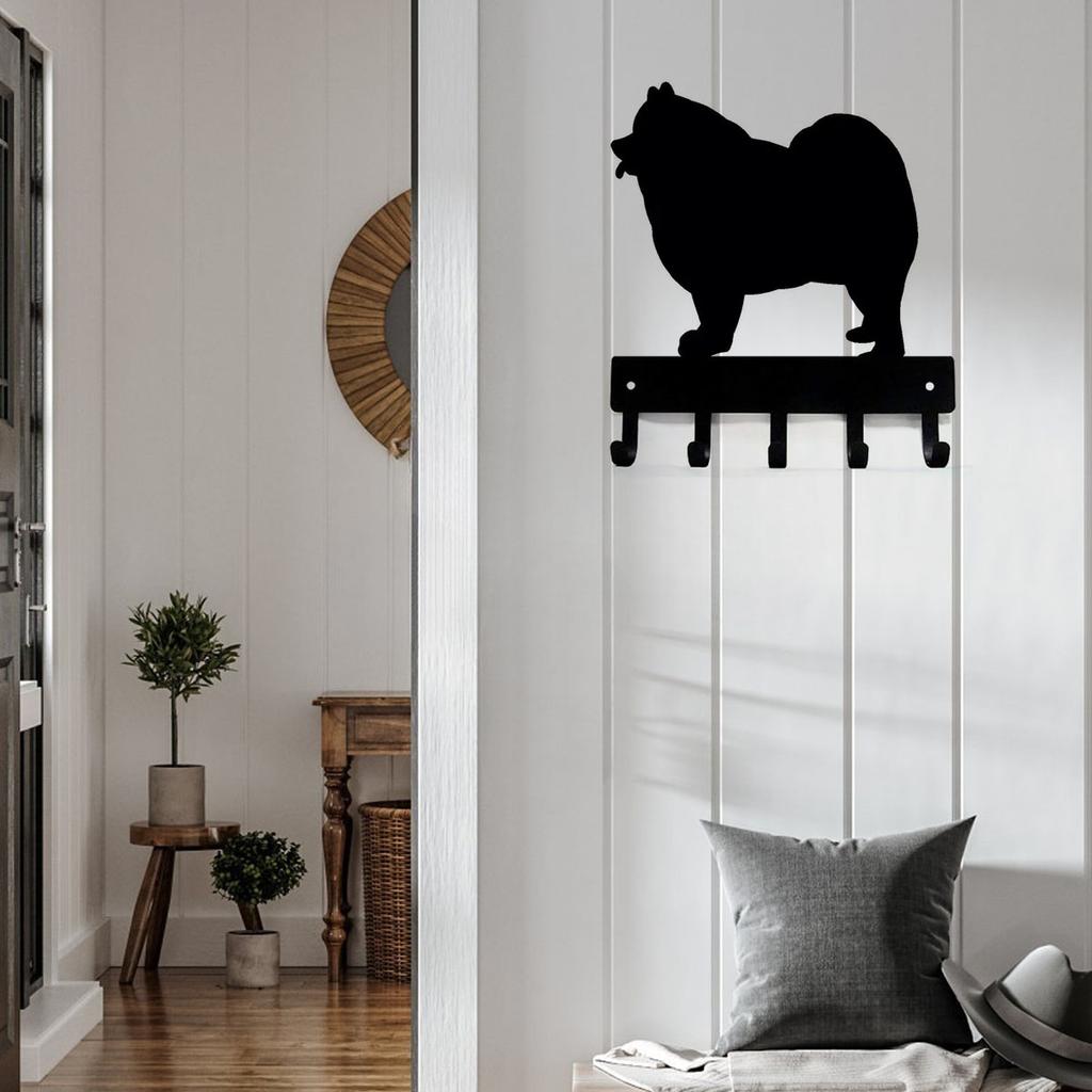 1pc Samoyed Dog Key Rack Hanger - 6 Inch Wide/9 Inch Wide Metal Wall Art Storage rack,Hook for wall,Iron Art,Coat Hanger