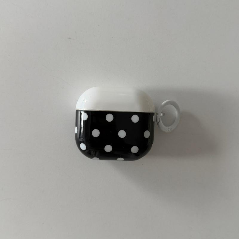 Черно-белые полоски в горошек подходят для защитного чехла Apple AirPods 1-го поколения Pro1, чехла для Bluetooth-гарнитуры pro1, простого