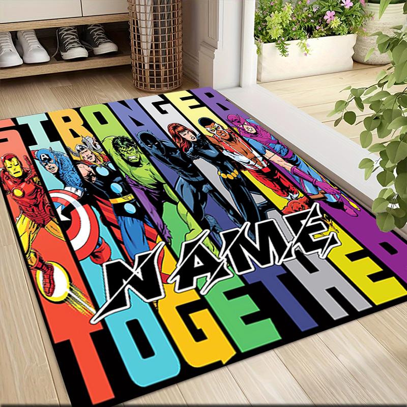 Custom Name "Spider-Man: City Hero" Carpet Rug Customizable Soft Washable Anti-Slip Home Living Room Sofa Mats Personalized Rug. 0909141
