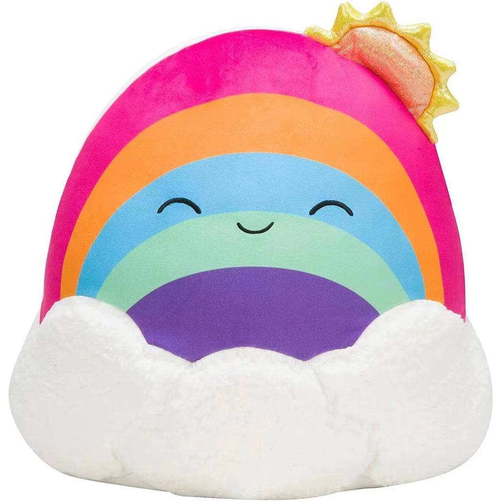 Плюшевая кукла Squishmallows, подушка Санта-Клауса с грибами, плюшевая кукла, Саламандра, Радуга, киви, пустышка для ребенка