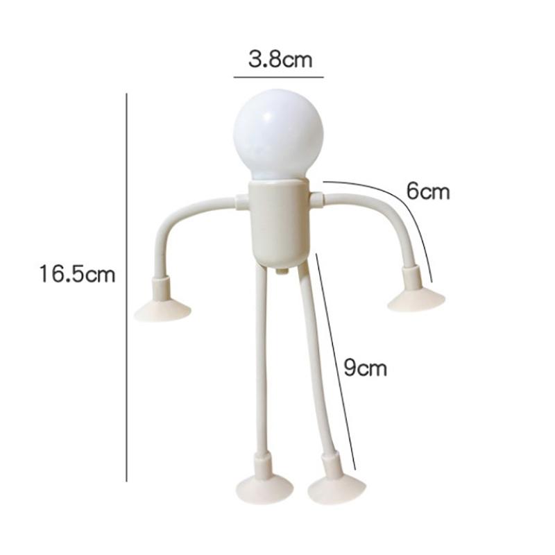Изменяемая форма Забавный спортсмен Ночной светильник Кнопка Батарея Настольная лампа Универсальная мини-лампа Креативный орнамент Вакуумная адсорбция