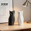 Геометрическая фигурка совы, абстрактная статуэтка, 3D-печать, современная минималистичная статуя ночной совы, декоративная скульптура птицы для украшения дома и офиса