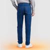 Men's Fleece-Lined Straight-Leg Casual Jeans