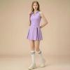 2026 Tennis Skirt Sports Suit For Women, Polo Neck, Contrast Color, Anti-Exposure, Quick-Dry, Badminton And Golf Set
