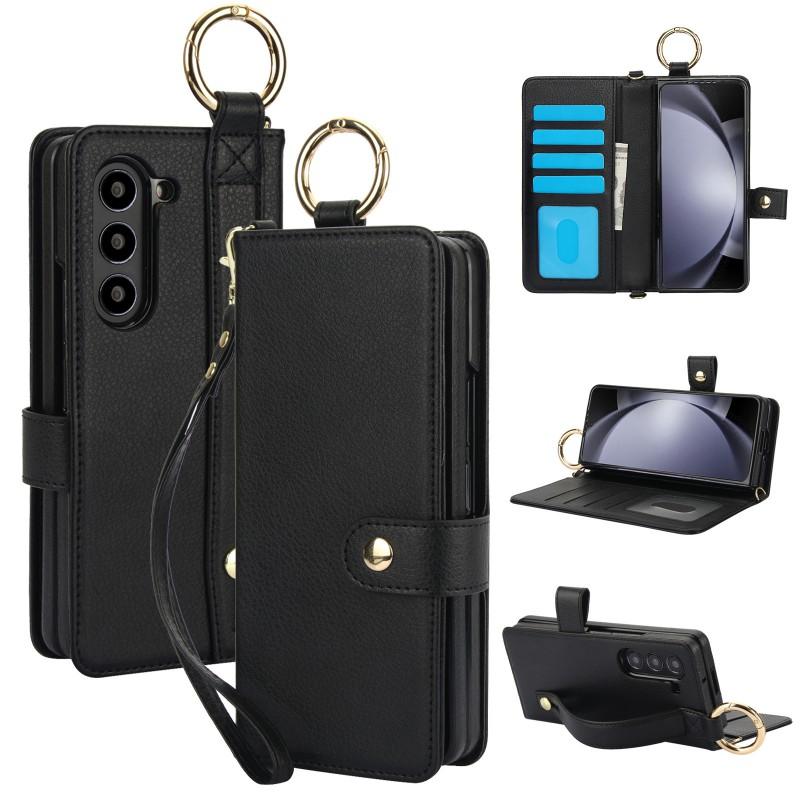 Flip Leather Case Galaxy Z Fold 6/5/4/3 Card Slot Pen Holder Business Protective Cover