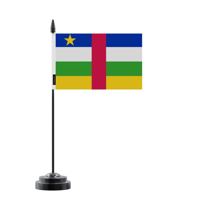 Drapeau De Table République Centrafricaine 14 X 21 Cm