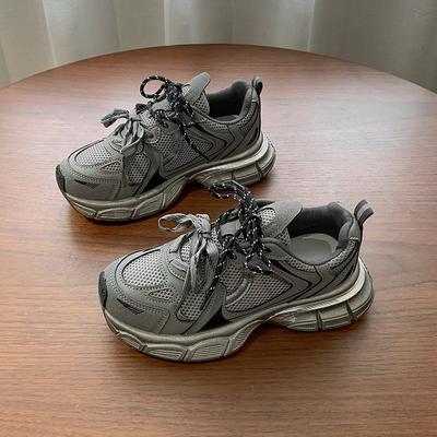 Кроссовки для папы в ретро-гонконгском стиле, женские, осень 2024 г., толстая подошва, дышащие, универсальные, повседневные, кроссовки для бега