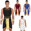 Mens Toga Greek God Costume Adult Party Cosplay Outfits Deluxe Classic Toga Clothes