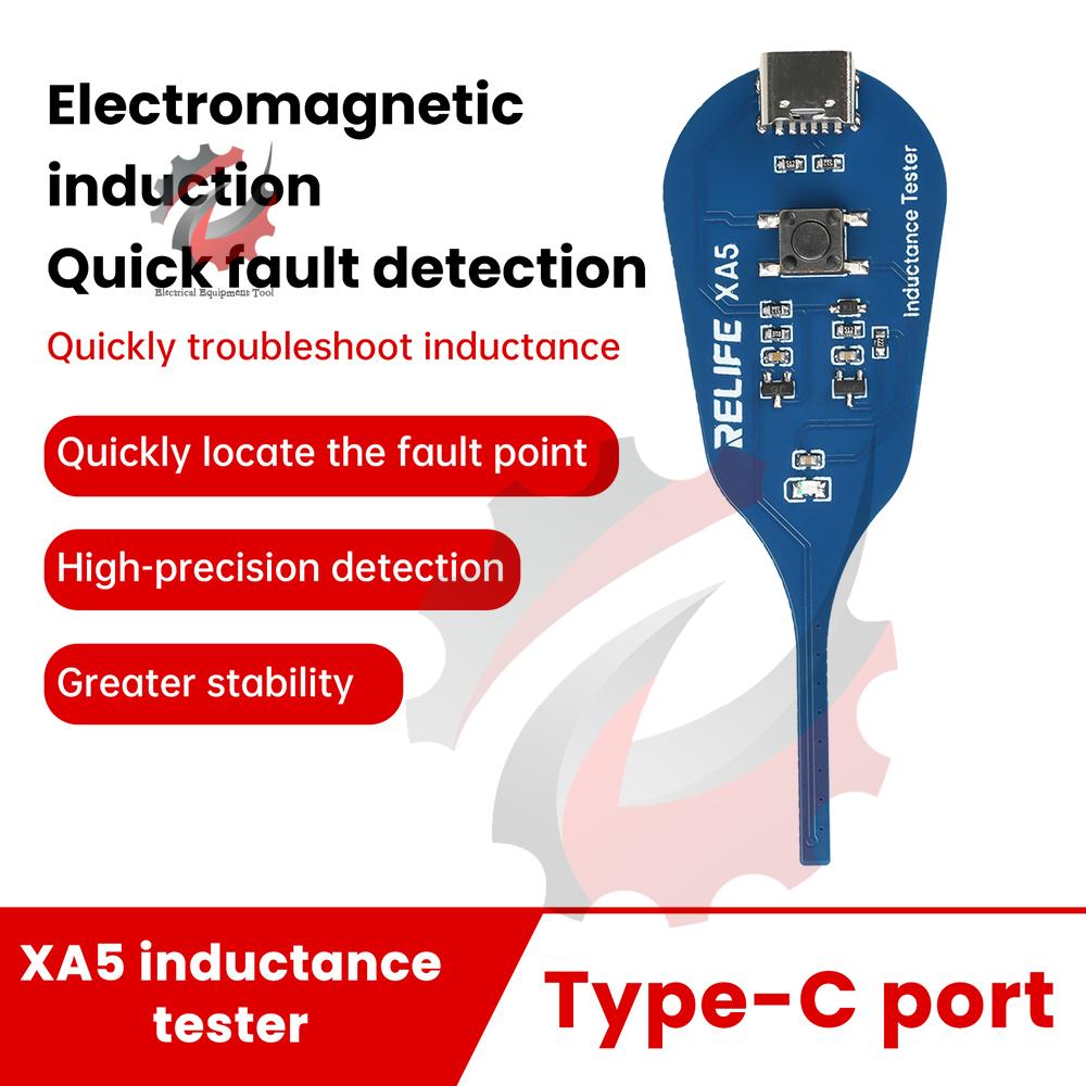 XA5 Motherboard Coil Tester Inductor Detector Tool for PC Repair Electromagnetic Induction Quick Fault Check Type C