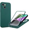 360 Full Case - EF CONNECTION - for iPhone 14 - Midnight Green - Anti-Scratch - Lightweight Flexible