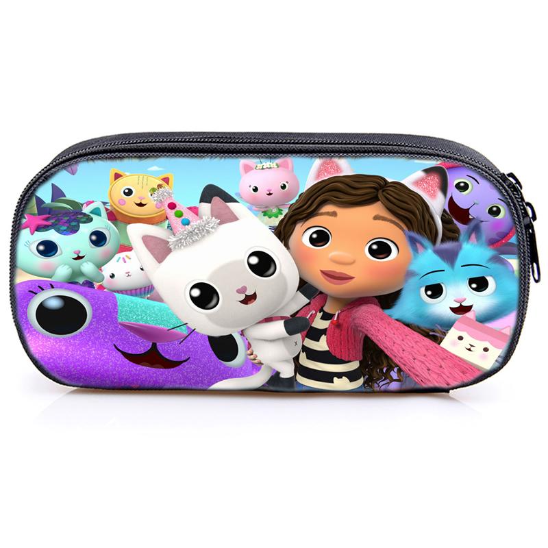 Кукольный домик Gabby's, пенал Gabby Cat, сумка для девочек, большая вместительная коробка для ручек, органайзер, школьные принадлежности, офисные принадлежности, канцелярская сумка